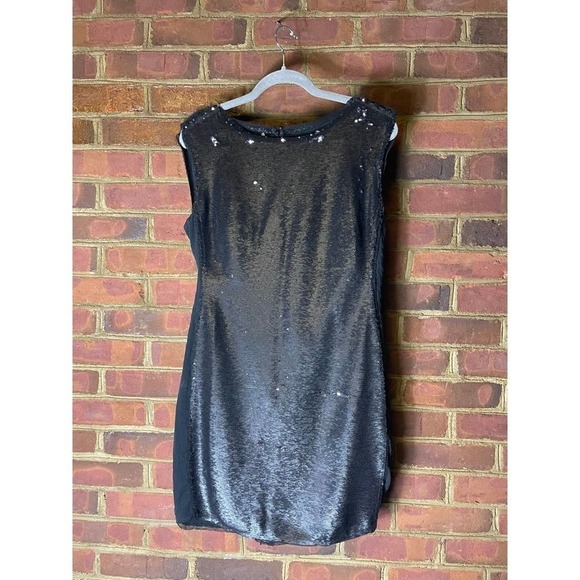 Rebecca Taylor Black Sequin Cocktail Dress - Picture 1 of 6